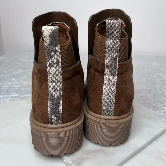 NWOT Qupid Renley Chunky Sole Booties - Brown, Size 9 - Picture 10 of 10